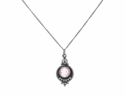 Colgante JanaaAGOTADO Cuarzo Rosa