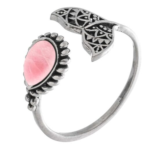 Anillo Colita de Ballena Cuarzo Rosa