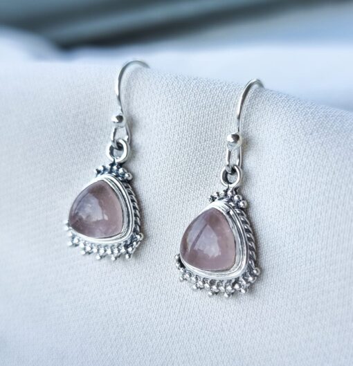 Aros Cloe Cuarzo Rosa ago