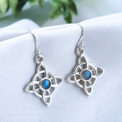 Aros Nudo de Brujas Labradorita