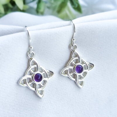 Aros Nudo de Brujas Amatista