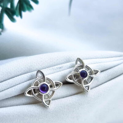 Aros Nudo de Brujas Amatista pegados