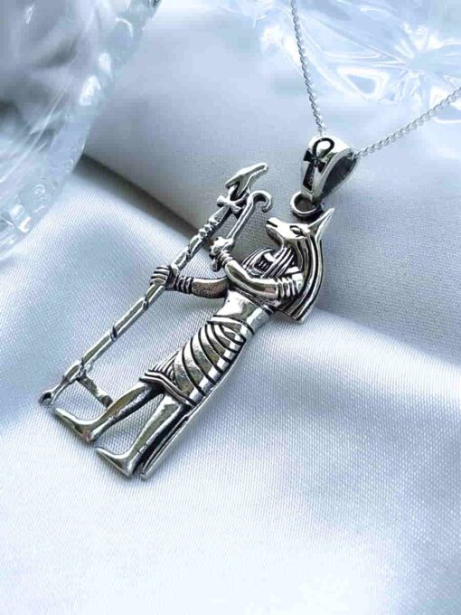 Colgante Dios Anubis con cruz de Ankh
