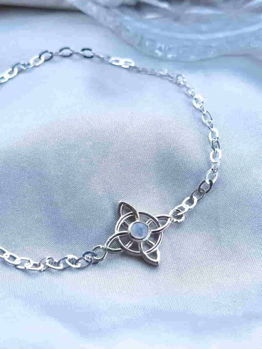 Pulsera Nudo de Bruja Piedra Luna