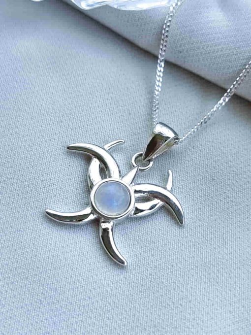 Colgante Triple Diosa Piedra Luna