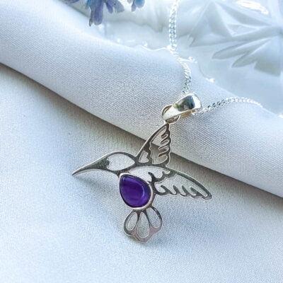 Colgante Colibri Amatista