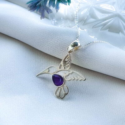 Alternative view of Colgante Colibri Amatista