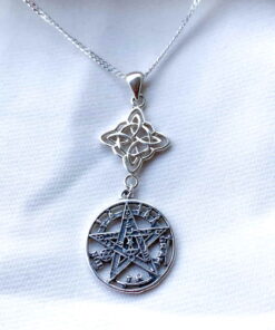 Colgante Tetragramaton y Nudo de Bruja