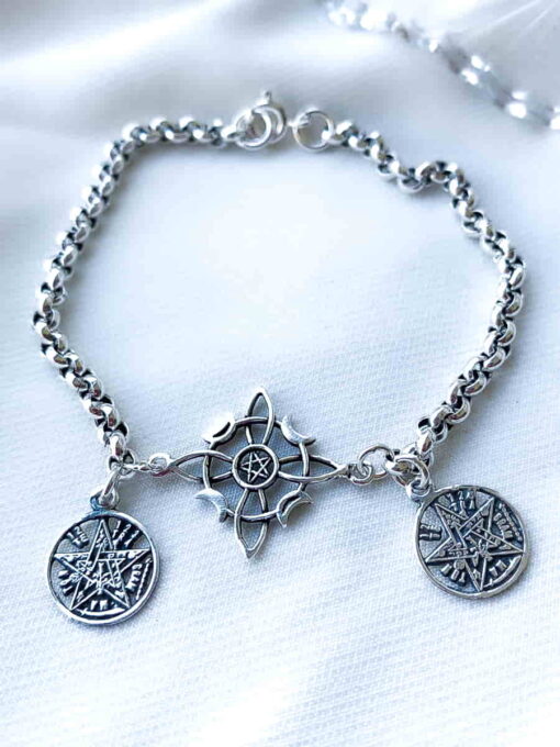 Pulsera Tetragrámaton y Nudo de Bruja