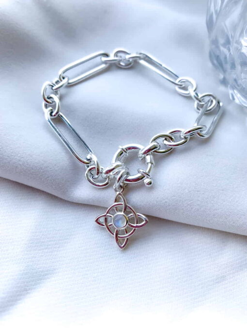 Pulsera Nudo de Bruja Celta con Piedra Luna