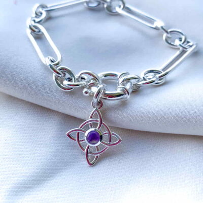 Pulsera Nudo de Bruja Celta con Amatista