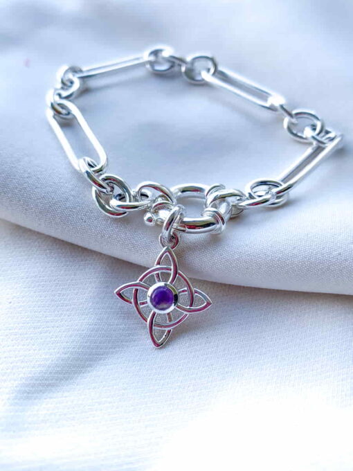 Pulsera Nudo de Bruja Celta con Amatista
