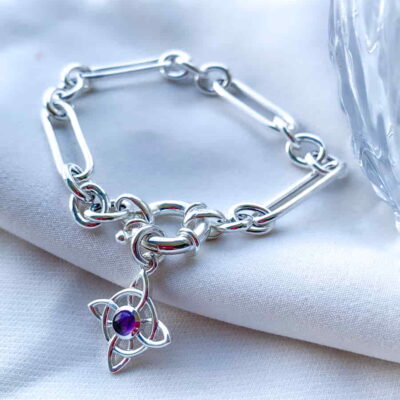 Alternative view of Pulsera Nudo de Bruja Celta con Amatista