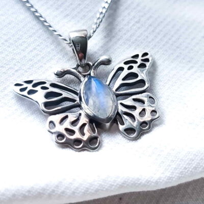 Colgante Mariposa Piedra Luna
