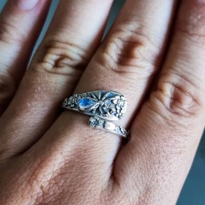 Alternative view of Anillo Araña Ajustable Piedra Luna