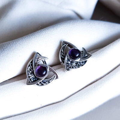 Aros Triqueta con Amatista