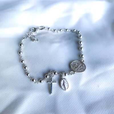 Pulsera San Benito, Virgen de los Rayos y Cruz