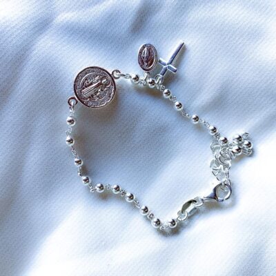Pulsera San Benito, Virgen de los Rayos y Cruz