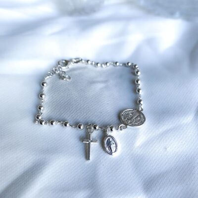 Pulsera San Benito, Virgen de los Rayos y Cruz