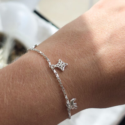 Alternative view of Pulsera Nudo de Bruja, Elefante y Mano de Fátima